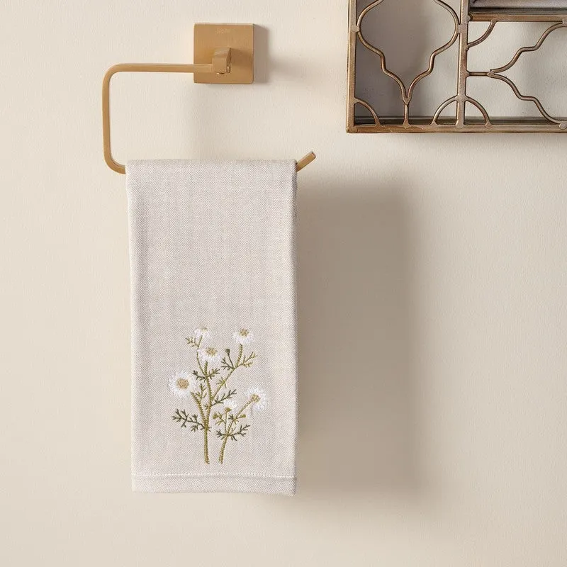 Classic Embroidered Bamboo Cotton Hand Towels - Set Of Three media 6
