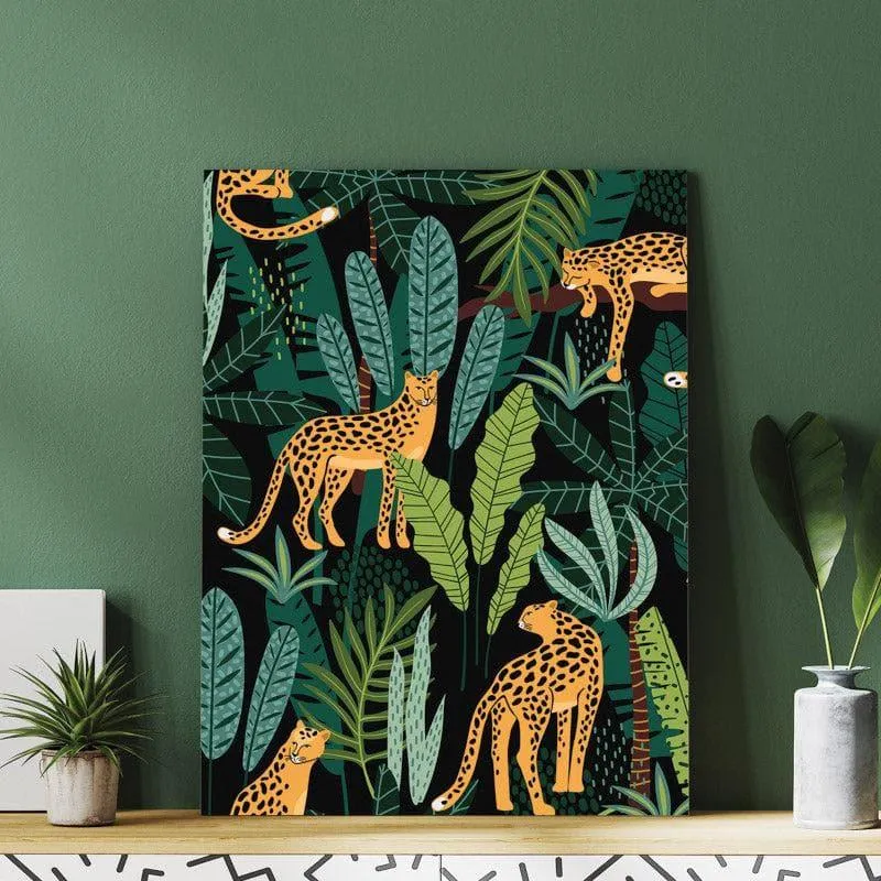 Leopard Leap Canvas Wall Painting media 3