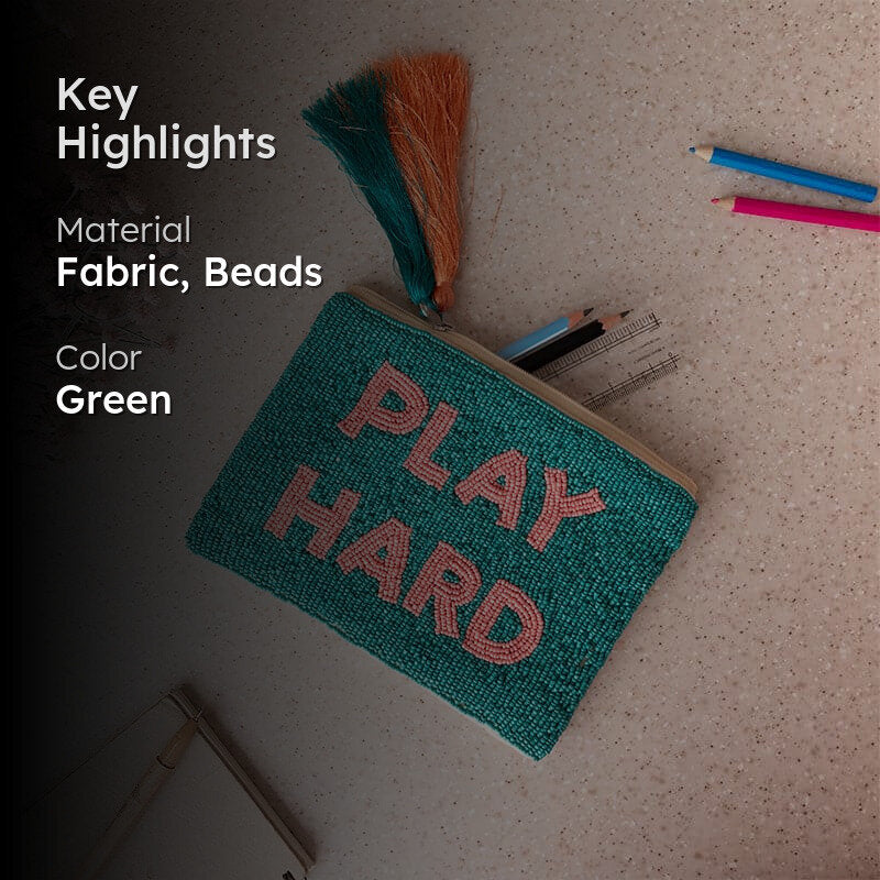 Play Hard Motivational Storage Pouch media 2