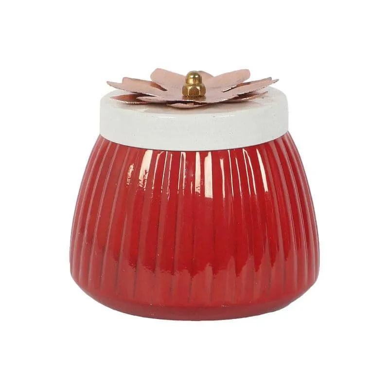 Hewei Flora Jar (Red) - Set Of Two media 4