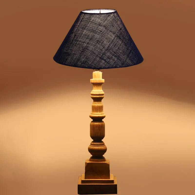 Sienna II Arbor Wooden Table Lamp - Blue,Brown media 5