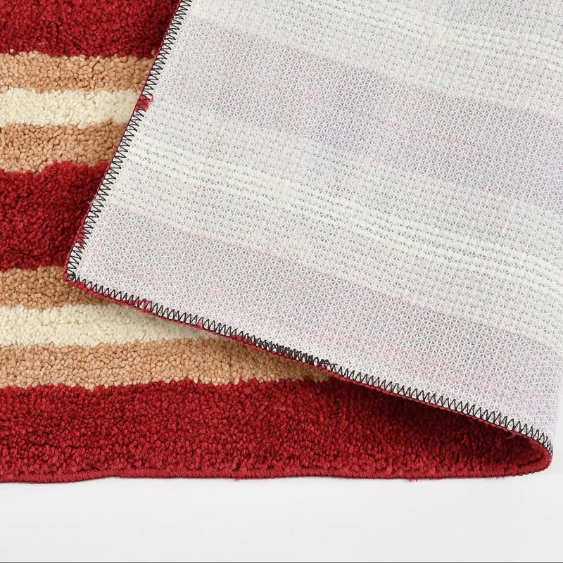 Striata Micro Fiber Runner Rug - Red media 4