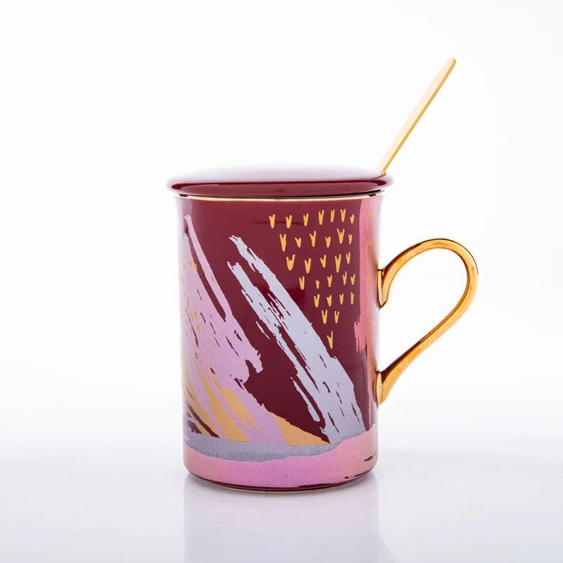 Alessi Ceramic Tea Cup (250 mL)/Red)-  Two Piece Set - 3