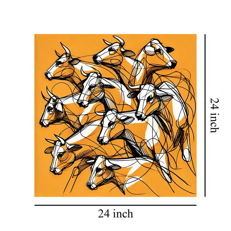 Running Bulls Wall Painting media 7