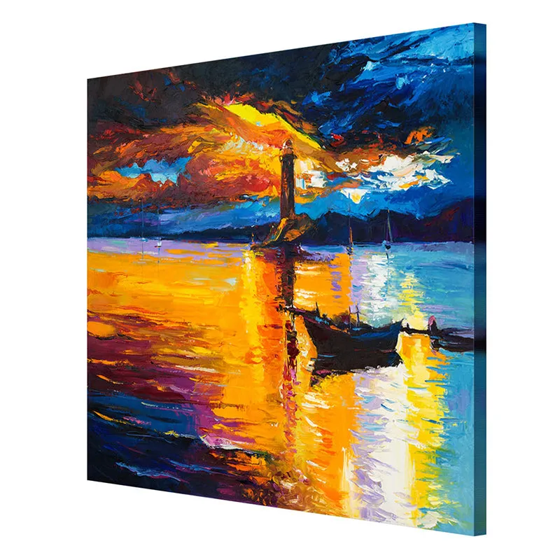 Guiding Light At Dusk Wall Painting media 6
