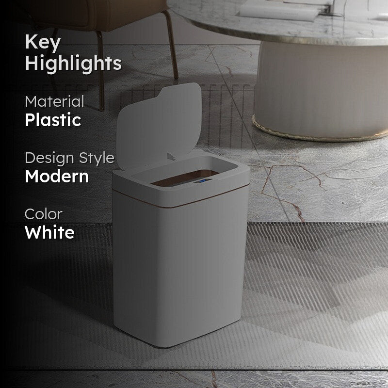 Swift Smart Motion Sensor Dustbin - White media 2