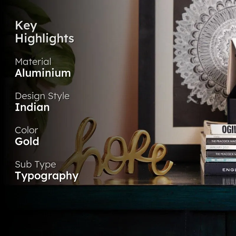 Believe Bless Typography Showpiece - Gold media 2