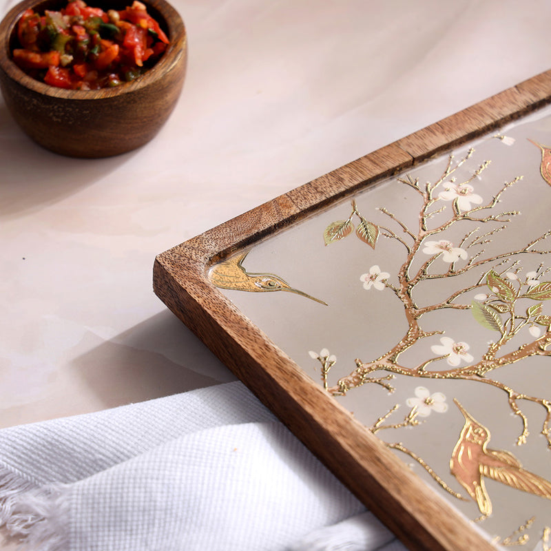 Ethereal Vines Mango Wood Platter - Square media 3