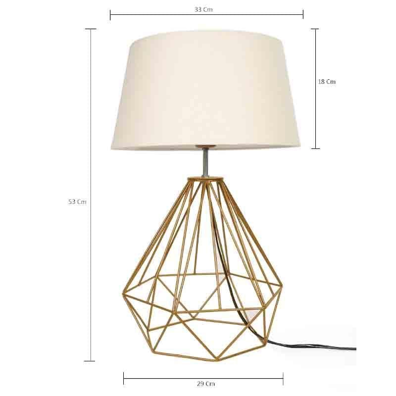 Diamond Dust Fabric Table Lamp - Gold,White media 8