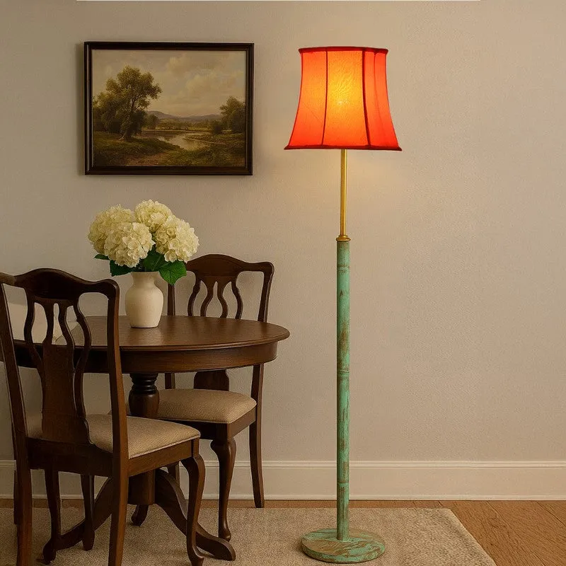 Misty Morning Wooden Floor Lamp - Orange media 3