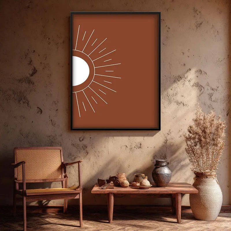 Primal Glow Canvas Wall Painting With Black Frame media 3
