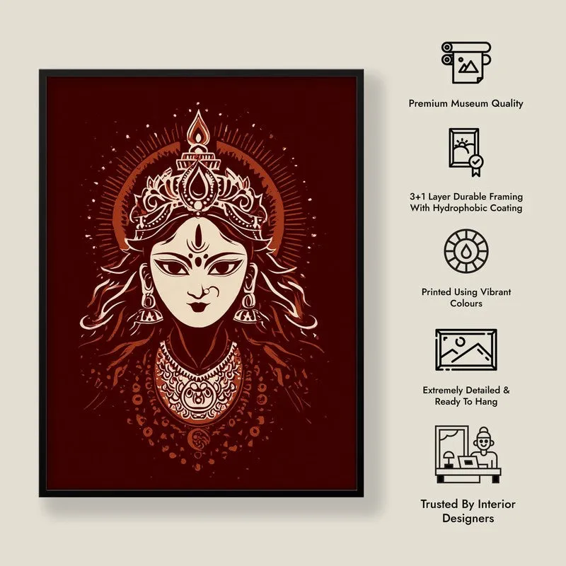 Divine Power Maa Durga Archival Paper Wall Art media 8