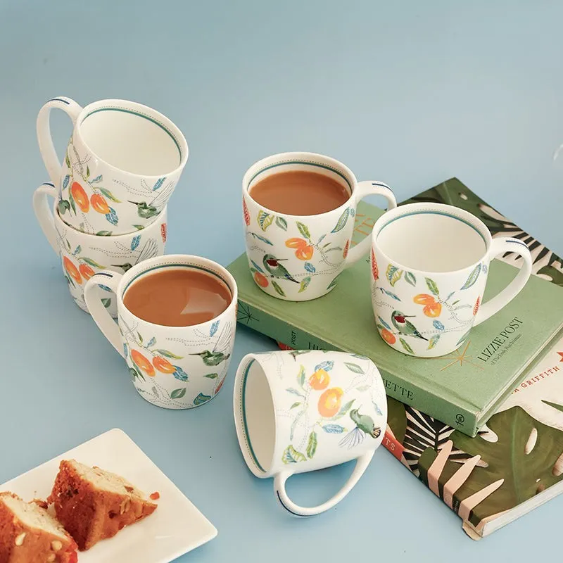 Magique: Mango Paradise Summer Fine China Cup (200 mL Each) - Set of Six media 3