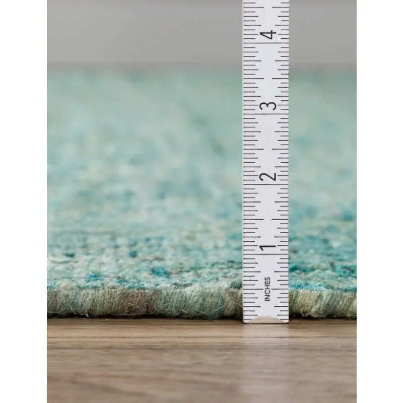 Handloom Hand Tufted Harmony Wool Rug - Sea Blue media 9