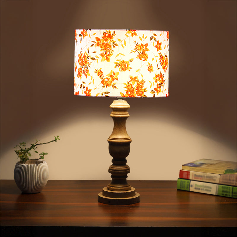 Fleur Wooden Table Lamp - Multicolor