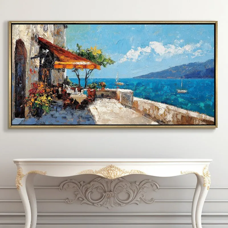 Azure Afternoon Canvas Wall Painting With Frame media 5