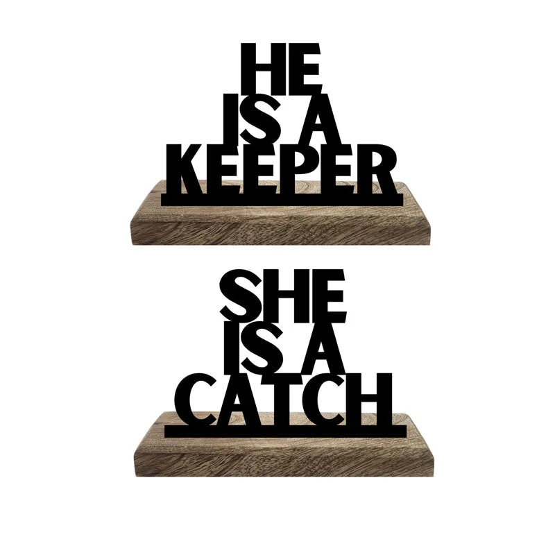 She Is A Catch Showpiece - Set Of Two media 4