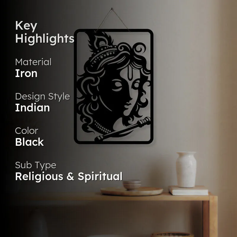 Venugopala Silhouette Iron Wall Accent media 2