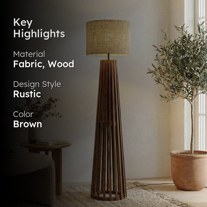 Resplend Wooden Floor Lamp media 2
