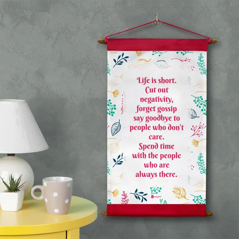 Life Is Short Flora Canvas Wall Accent media 1