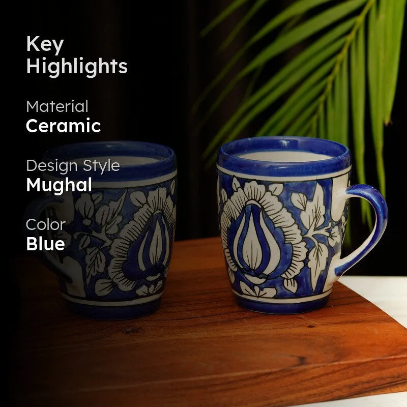 Mughal Ceramic Coffee Mug (300 mL Each) - Set Of Two media 2
