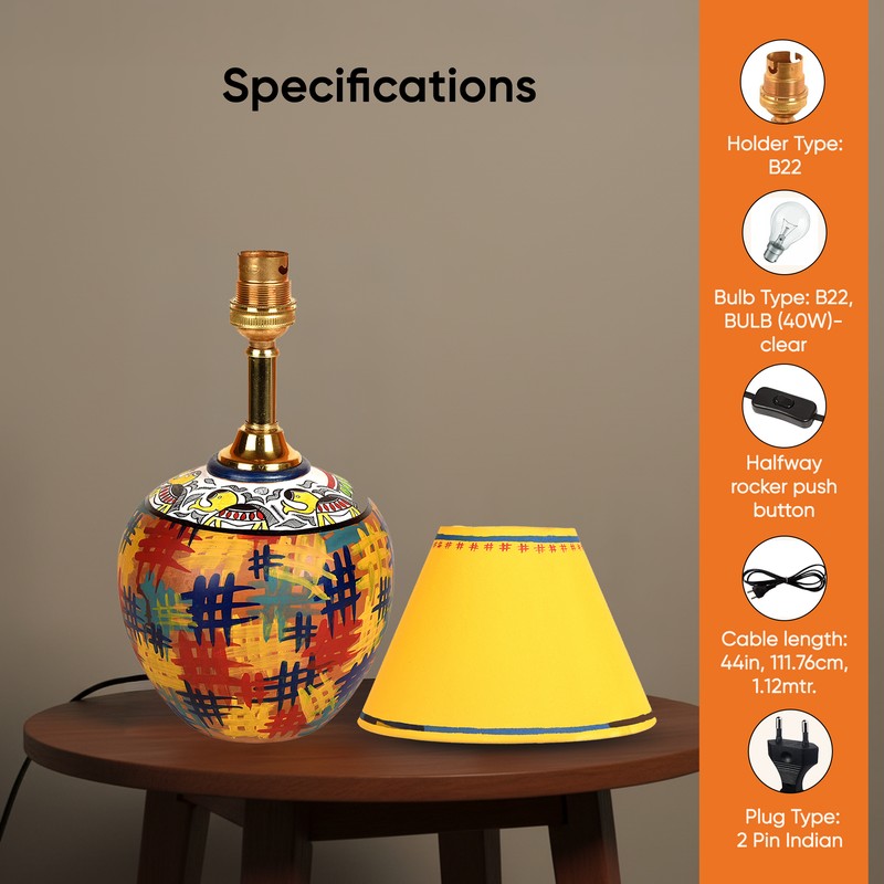 Shahana Terracotta Table Lamp - Multicolor media 10