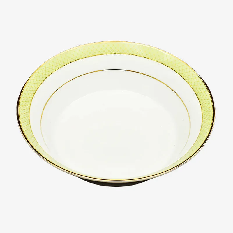 Princely 24k Gold Brushed Porcelain Dinner Set - 21 Piece Set media 8