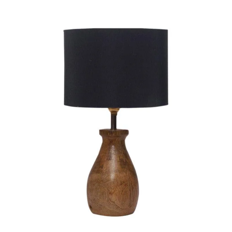 Sheldo Fabric Table Lamp - Black,Brown media 4
