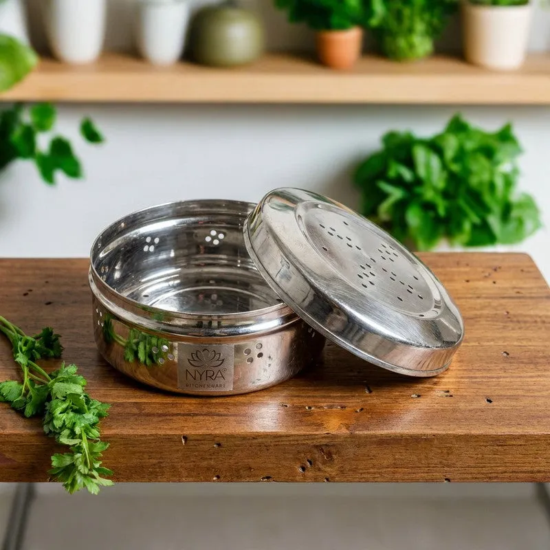 Simmer Silver Stainless Steel Container  - 600 mL media 3