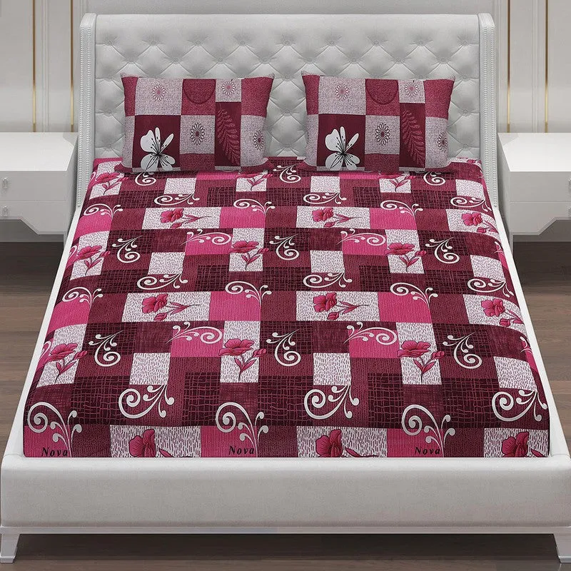 Monte Carlo Checkered Bloom Bedsheet - 120 GSM media 4