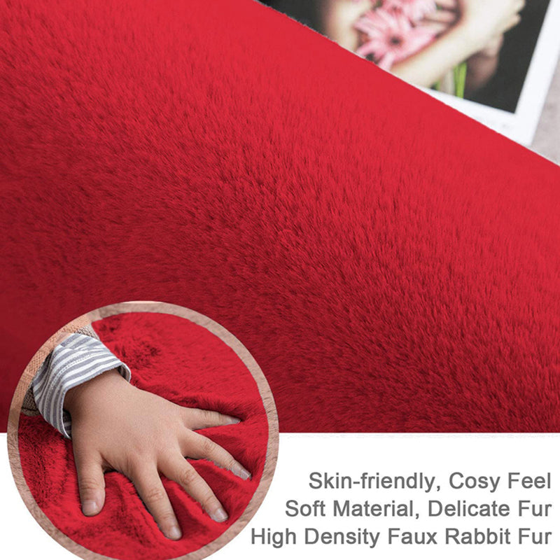 Ruffle Luxe Area Rug - Red media 6