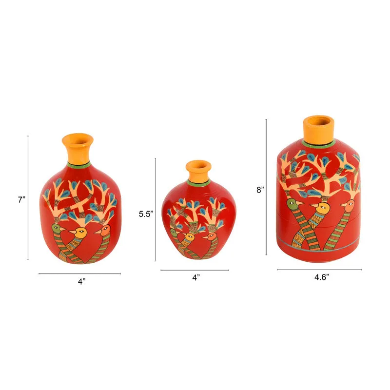 Indukant Terracotta Vase - Three Piece Set media 6
