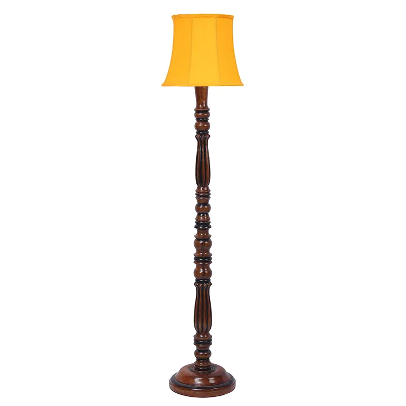 Masiya Miri Vintage Wooden Floor Lamp - Yellow media 4