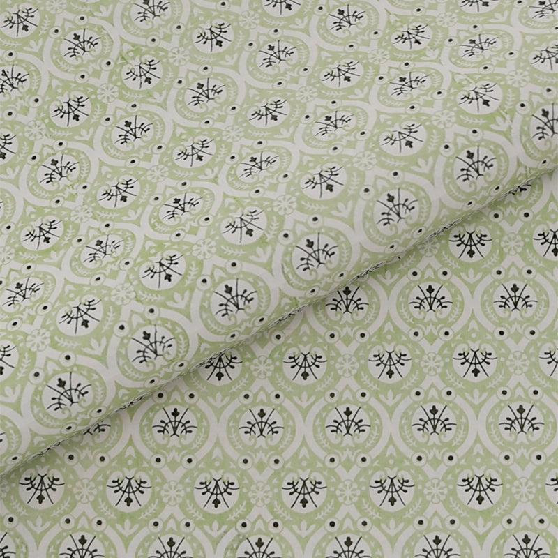 Kinova Printed Cotton Bedsheet (Green) - 240 TC media 4