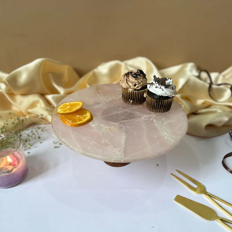 Eartha Rose Quartz Cake Stand media 4