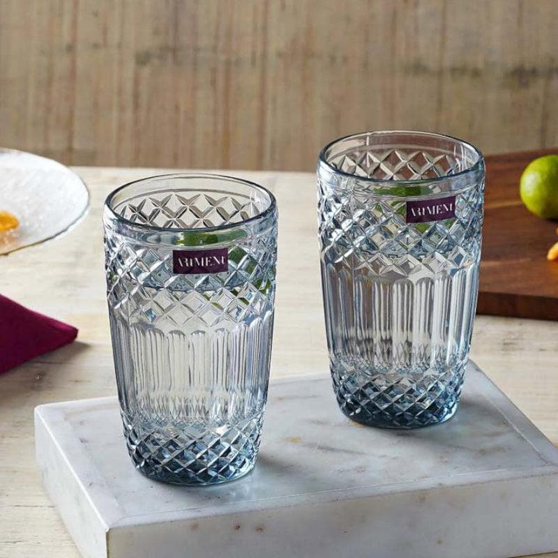 Eunoia Tall Glass (Grey) (390 ml ) - Set Of Four media 3