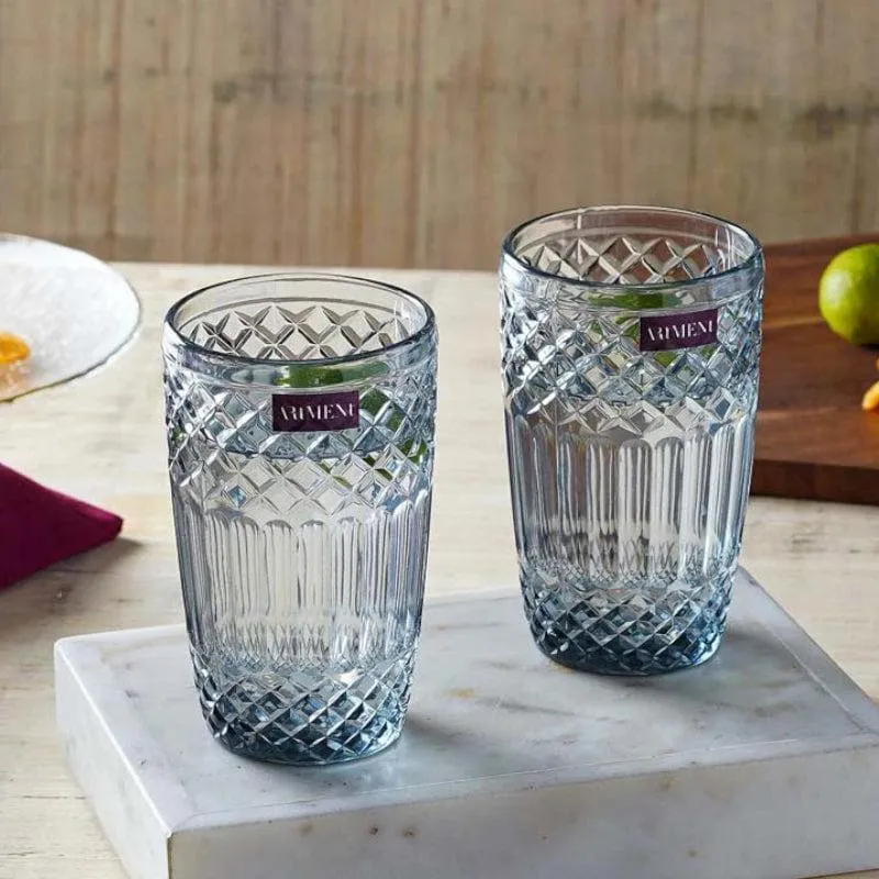 Eunoia Tall Glass (Grey) (390 ml ) - Set Of Four media 3
