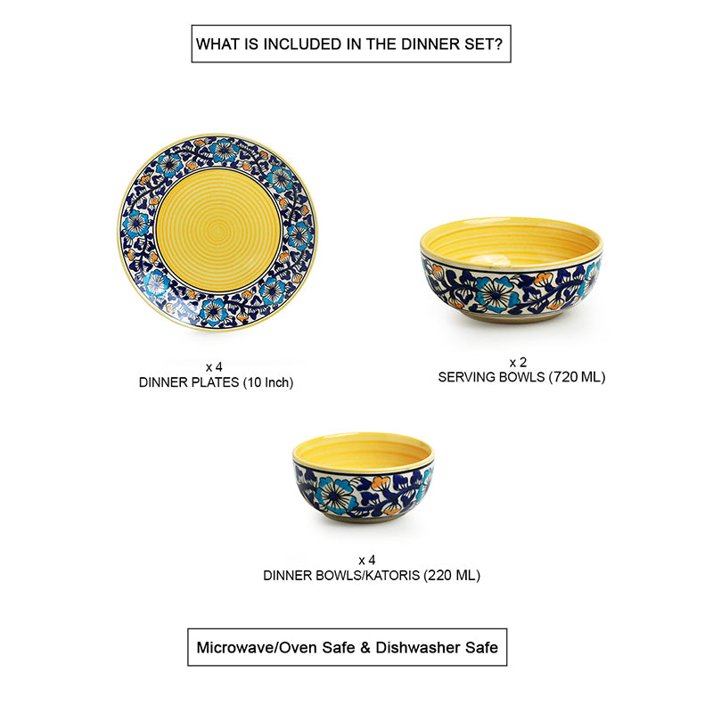 Indigo Garden Ceramic Dinner Set - 10 Piece Set media 7