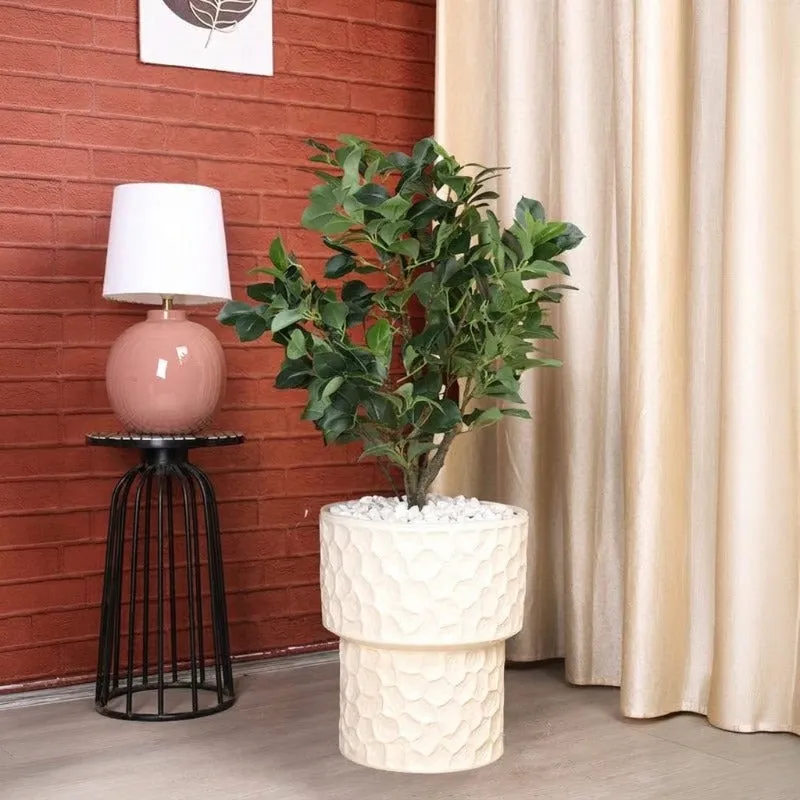 Peblora Floor Planter - White media 7