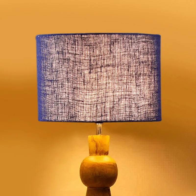 Angler Jute Wooden Table Lamp - Blue,Brown media 4