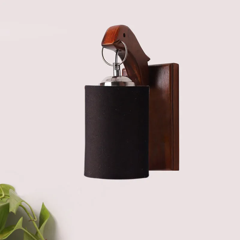 Estrella Wooden Wall Lamp - Black media 3