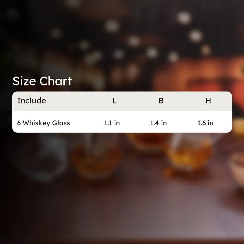 GoldenShard Whiskey Glasses - Set Of Six media 8