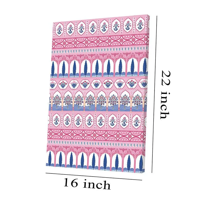 Blue Blush Vista Canvas Ethnic Wall Art media 5