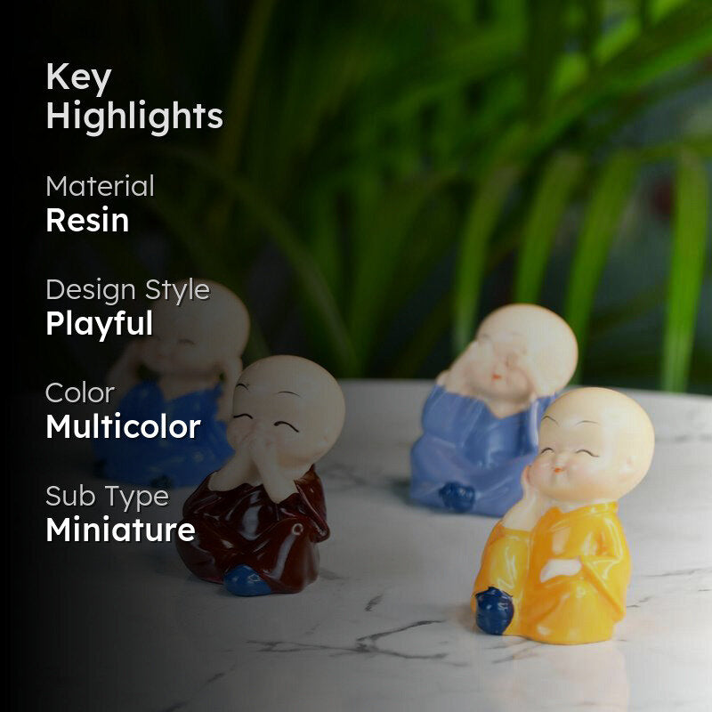 Little Laughing Buddha Showpiece - Multicolor media 2