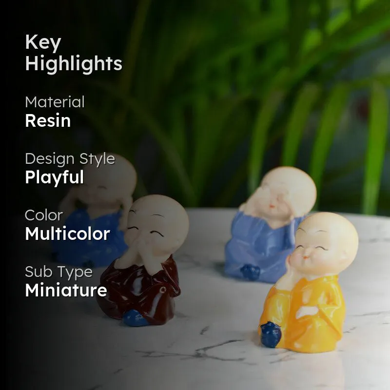 Little Laughing Buddha Showpiece - Multicolor media 2