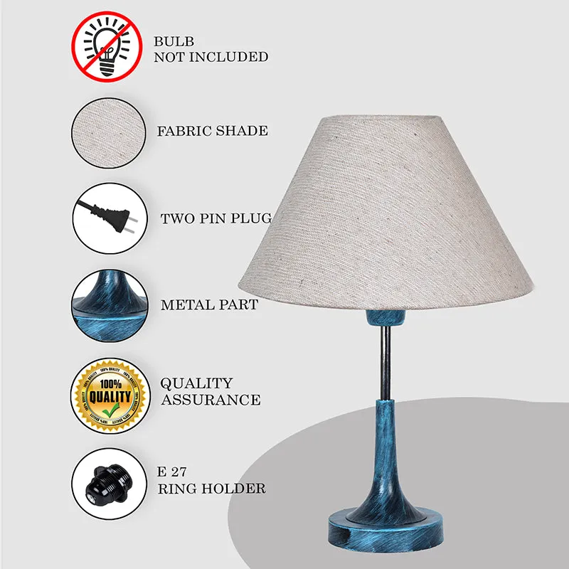 Arialla Bleu Metal Table Lamp - Grey,Blue media 4