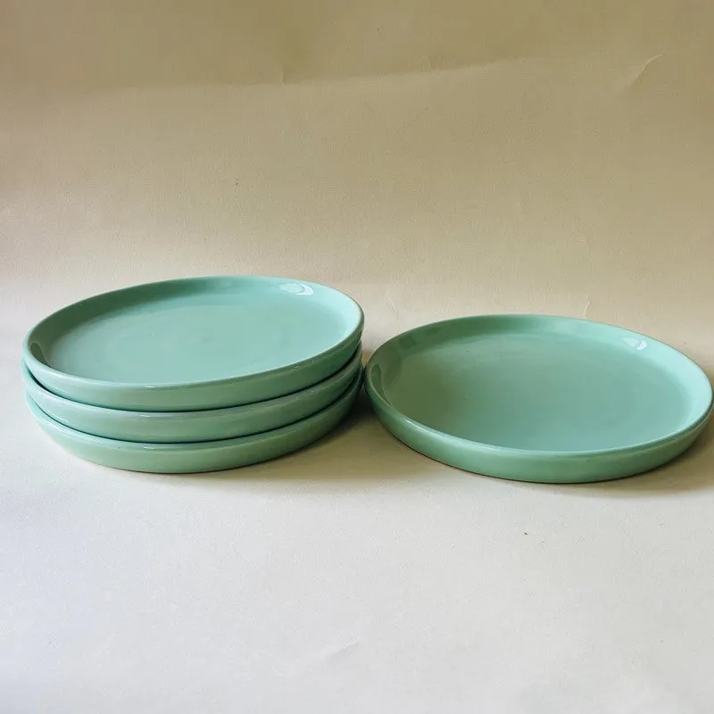 Ceramic Quarter Plate (Sage Green) - Set Of Four media 3