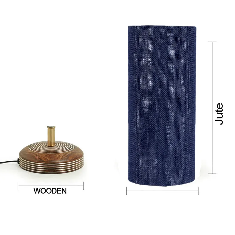 Savera Siera Fabric Table Lamp - Blue,Brown media 7