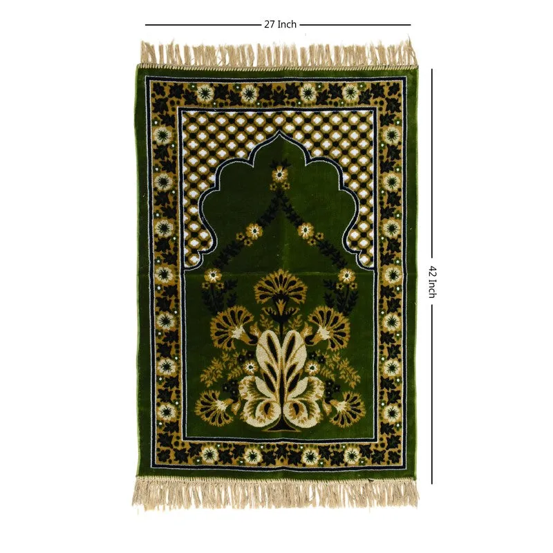 Noorara Velvet Prayer Mat - Green media 6
