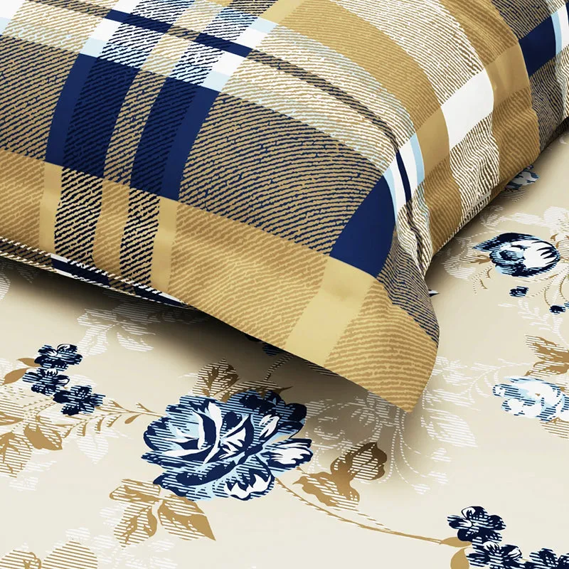 Faris Floral Microfiber Bedsheet - 120 GSM media 6